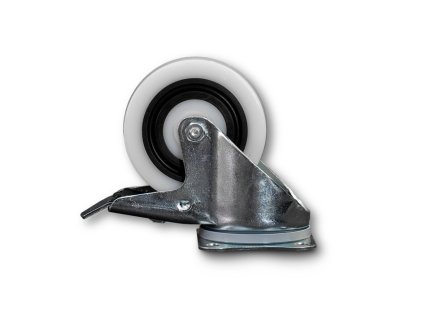 Profesionální kolečko pevné otočné s polyamidovou úpravou a brzdou, Ø 125 mm