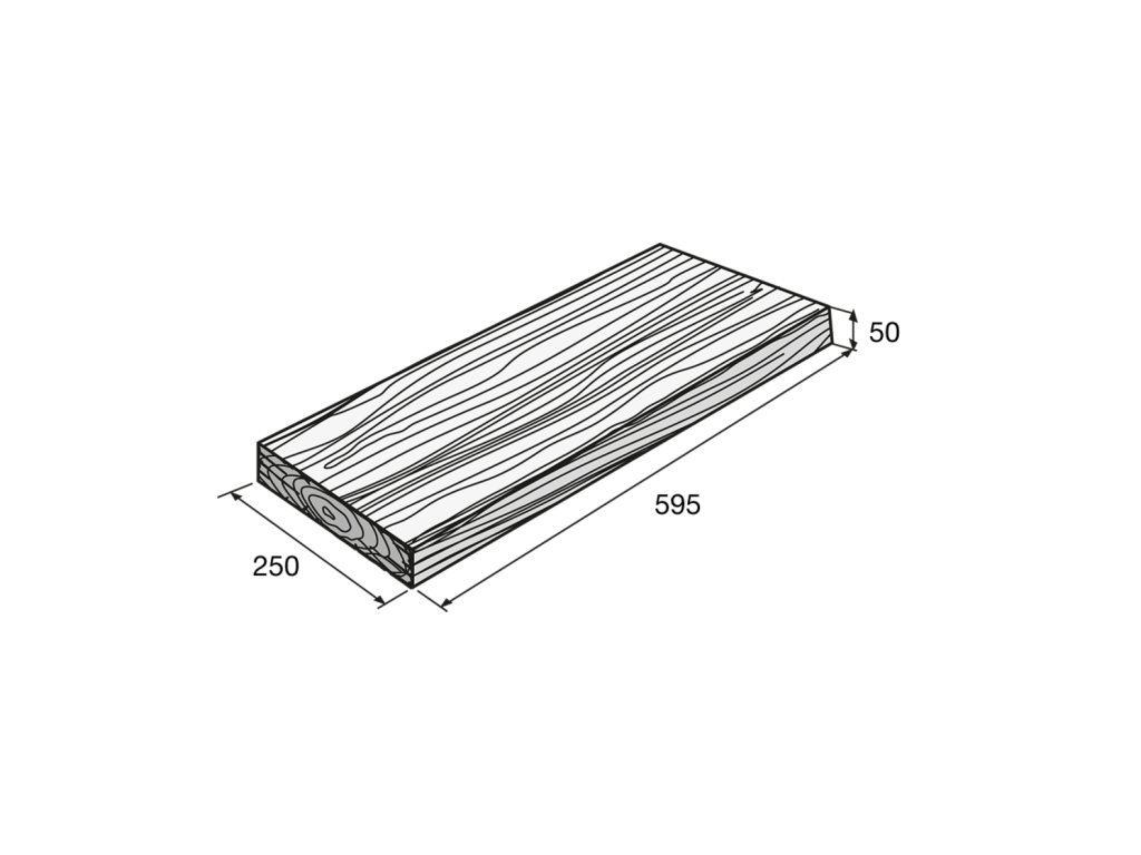 Dlažba BARK 10 doska, 595 x 250 x 50 mm