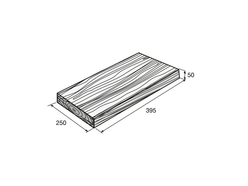 Dlažba BARK 11 doska, 395 x 250 x 50 mm
