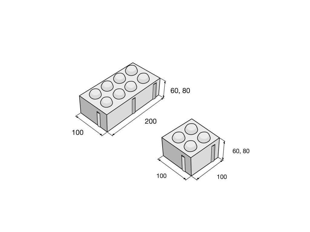Dlažba HOLLAND I SLP skladba, 200 x 100 x 60 mm