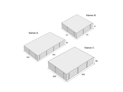 Dlažba ALTERNO III MIX, __ x __ x 80 mm