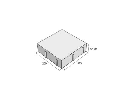 Dlažba HOLLAND III BF, 200 x 200 x 60 mm