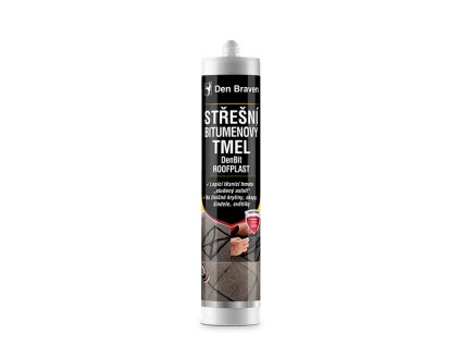 Strešný bitúmenový tmel DenBit Roofplast 310 ml kartuša čierna