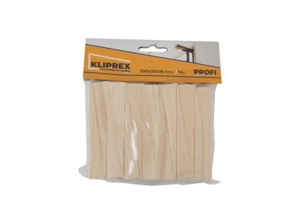 klinky drevene montazni baleni 14 ks 100 x 25 x 16 1 mm