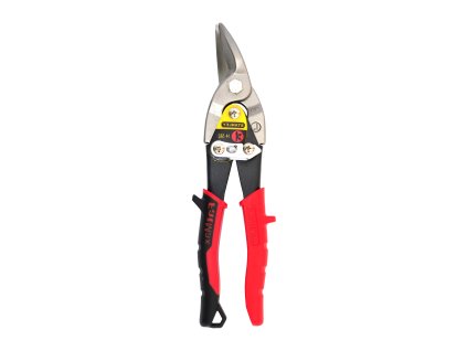 nuzky stanley na plech leve mene zahnute 250 mm