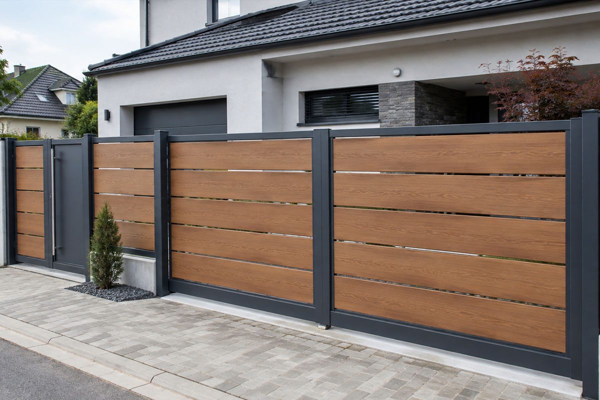 Designový plot z kompozitních desek: možnosti, montáž a údržba