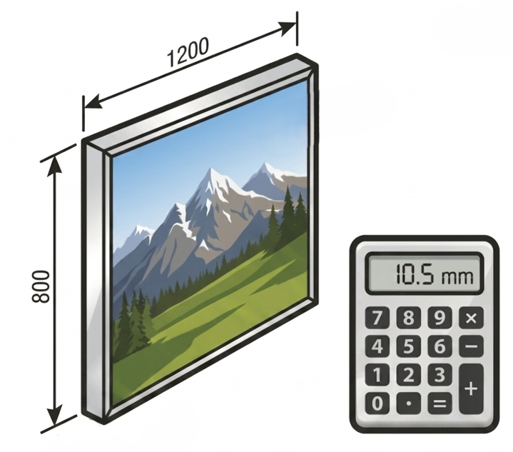 Kalkulátor LED kedrových obrazů