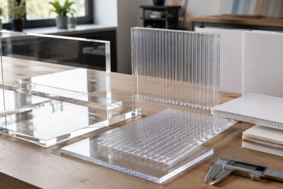 Plexisklo vs. polykarbonát vs. PVC: srovnání materiálů a rady, který vybrat