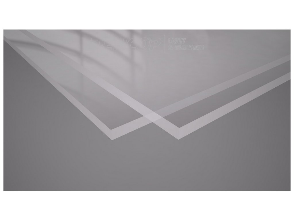 Transparent colourless cast plexiglas thickness 5 mm