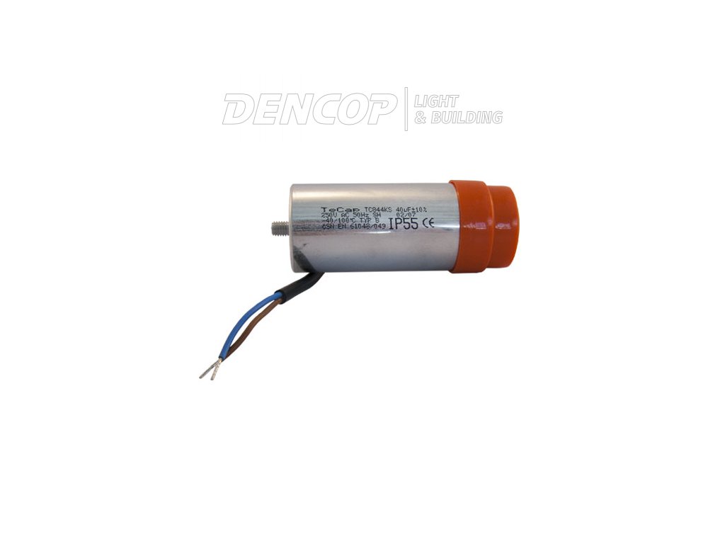 Kondenzátor AL pouzdro IP55  30µF /šroub+kabel/