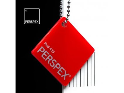 Perspex litý 3mm červený 433 /3050x2030/