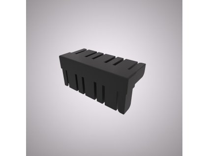 Roh plastový ostrý 90 mm černý