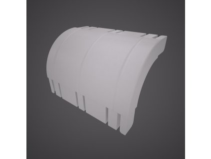 Roh plastový rádius 130 mm bílý
