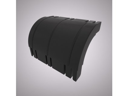 Roh plastový rádius 130 mm černý