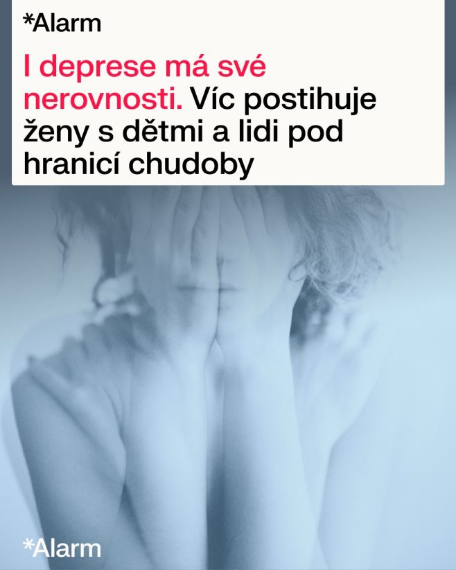 Zatímco 15 procent lidí pod hranicí chudoby a 13 procent nízkopříjmových reportuje symptomy alespoň středně těžké deprese...