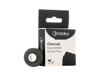 Nordics Floss Expandable Charcoal zubní nit 30 m