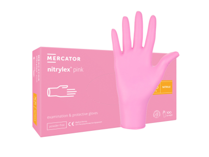 nitrylex pink rukavice mercator 1230