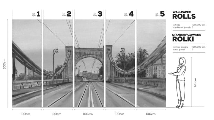 Bridge-B&W-tapeta-v-rolich-wallart-rozmery-design-lovers