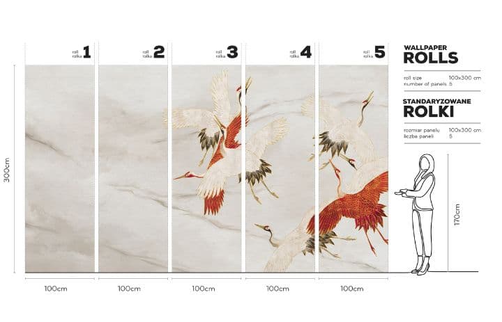 Creamy-Tsuru-tapeta-v-rolich-wallart-rozmery-design-lovers