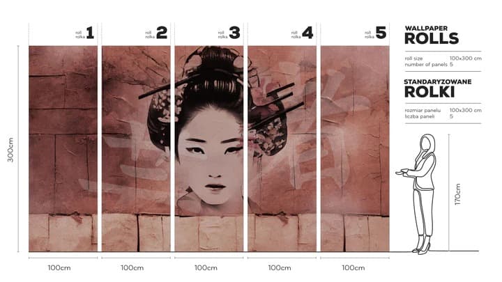 Geisha-tapeta-v-rolich-wallart-rozmery-design-lovers