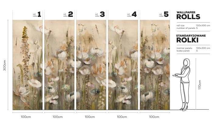 Lilium-tapeta-v-rolich-wallart-rozmery-design-lovers