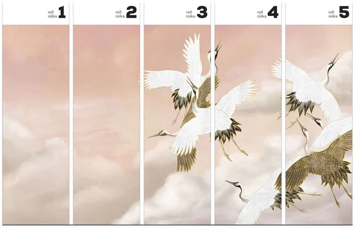 Taupe-Tsuru-tapeta-v-rolich-wallart-rozmery-design-lovers