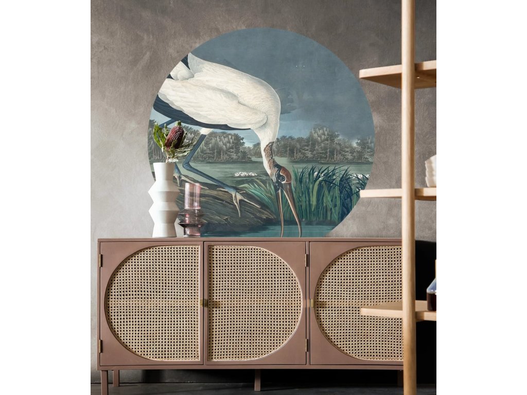 stork kruhova tapeta wallcolors design lovers