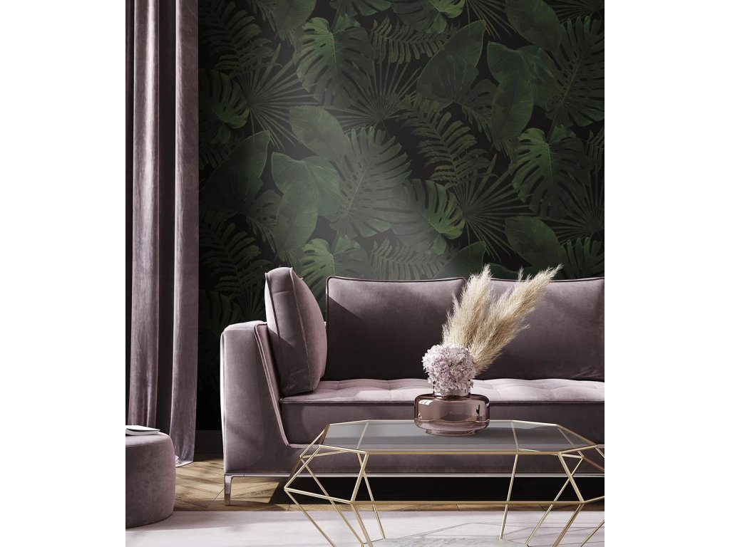 tropical forest dark tapeta v rolich wallcolors design lovers (3)