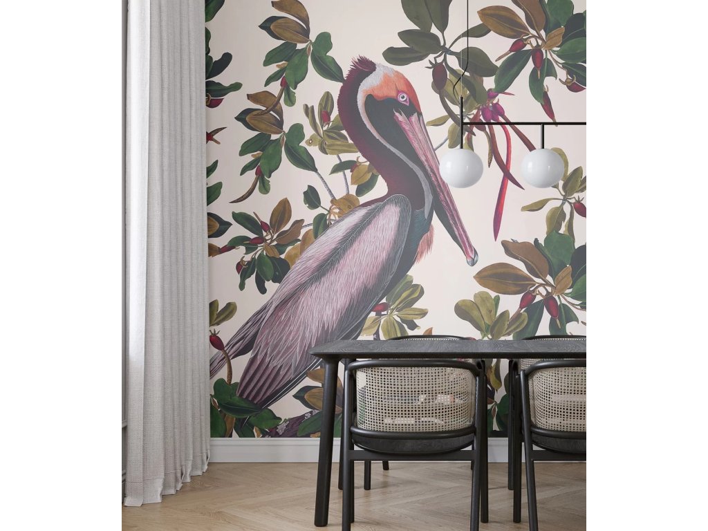 vintage pelicans tapeta v rolich wallcolors design lovers