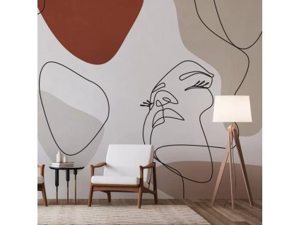 Lady Taupe tapeta v rolich wallart design lovers