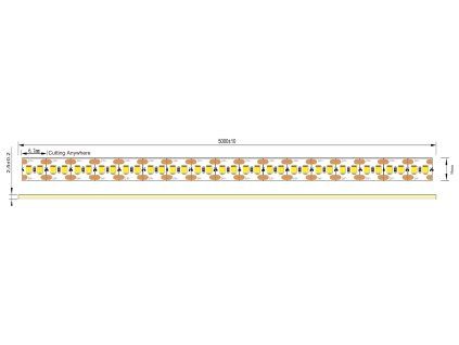 LED pásek 2216 10W 24V 8mm 6000K