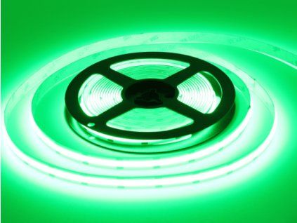 LED pásek COB 10W 12V 8mm zelený