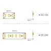 LED pásek 3528 10W 12V 8mm 6500K
