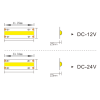 LED pásek COB 7W 12V 6mm 3000K