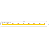 LED pásek SCOB 10W 12V 8mm 6000K