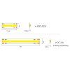 LED pásek SCOB 10W 24V 8mm 3000K