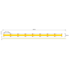 LED pásek COB 10W 24V 8mm 3000K