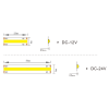 LED pásek COB 10W 12V 8mm červený