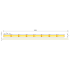 LED pásek COB 10W 12V 8mm modrý