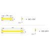 LED pásek COB 10W 12V 8mm zelený