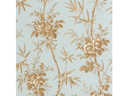 Tapeta Květovaná Flanerie CASADECO Modrá