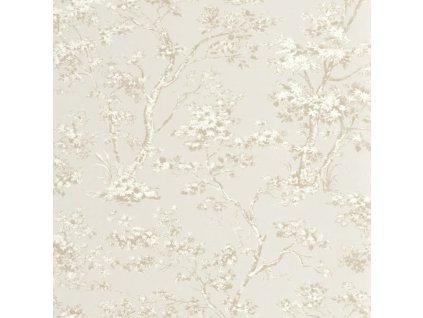 Tapeta Toile de Jouy stromy Arbre CASADECO Béžová