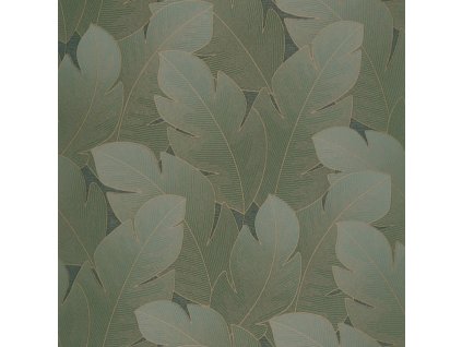 Tapeta listy Yuto CASADECO Tmavá zelená