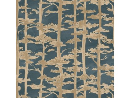 Tapeta s japonskou tématikou CASAMANCE Ame - Zlatá