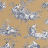 Tapeta Toile de Jouy Scene D'été CASADECO Hořčičná