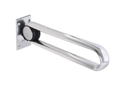 HELP: Sklopný úchyt ve tvaru U, 620 mm, hliník, lesk, s krytkou