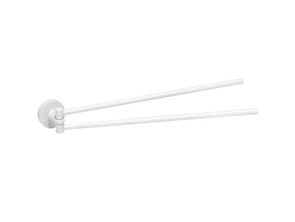 WHITE: Držák ručníků dvojitý otočný 420 mm