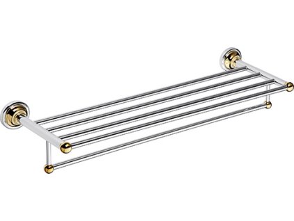 RETRO gold-chrom: Držák ručníků s hrazdou 605 mm