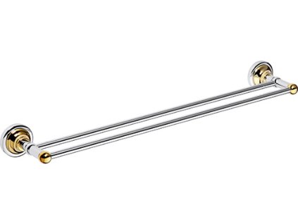RETRO gold-chrom: Držák ručníků dvojitý 600 mm