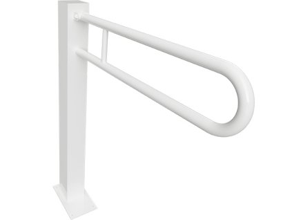 HELP: Sklopný úchyt ve tvaru U ukotvený do země 750 mm, bílý, bez krytky